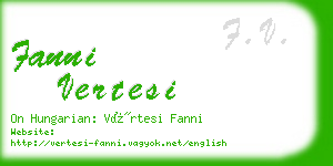 fanni vertesi business card